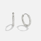 Eternity Hoop Earrings - Silver