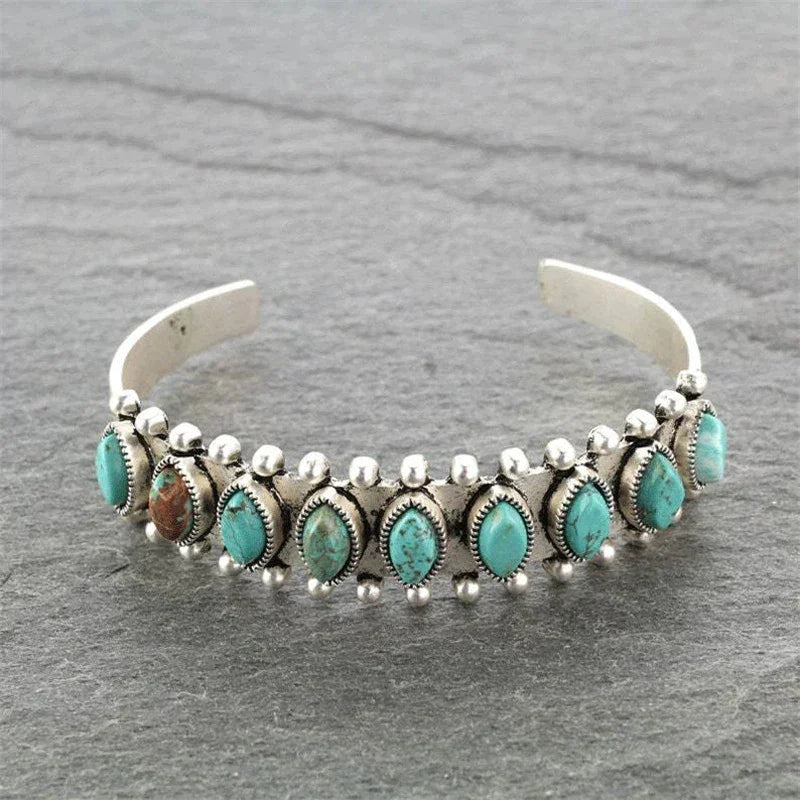 BRACELET VINTAGE TURQUOISE PIERRE
