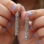 Vintage Boho Bar Pendant Earrings