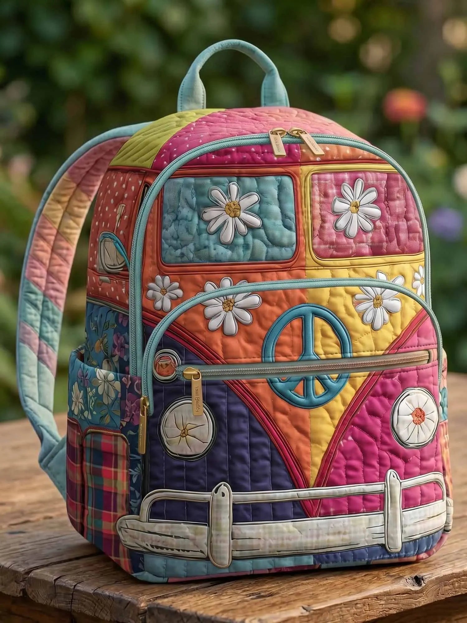 Hippie Van Quilted Backpack