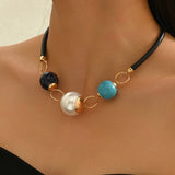 COLLIER BOHÈME MINIMALISTE PERLEETTURQUOISE PERLE