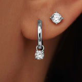 Luna Earrings Set | White Gold