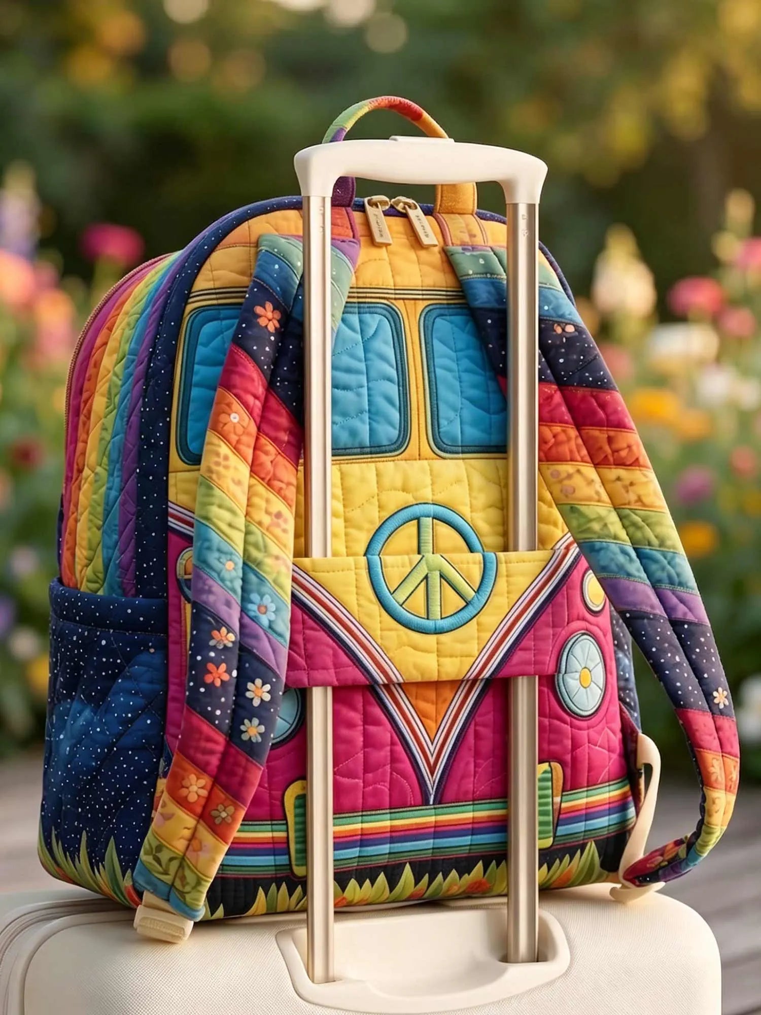 Hippie Van Quilted Backpack