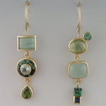 VINTAGE VERT BOUCLES D'OREILLES