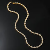 Classic Cluster Tennis Necklace | White Gold