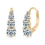 Carol four stone earrings - White gold