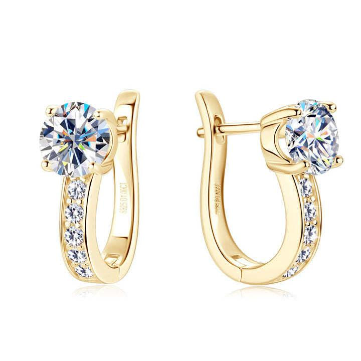 Boucles d'Oreilles Serti Rail Créole Mini | Or