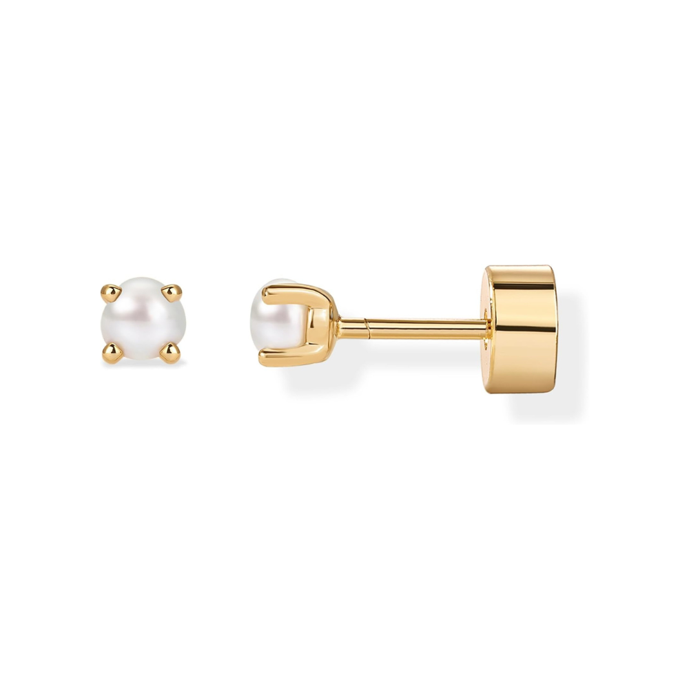 Clous d'Oreilles Délicat Perle | Or