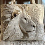 Majestic Lion Quilted Tote Bag