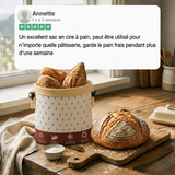 SAC À PAIN EN CIRE D'ABEILLE — 100% COTON BIO — PREMIUM
