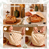 SAC À PAIN EN CIRE D'ABEILLE — 100% COTON BIO — PREMIUM