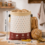 SAC À PAIN EN CIRE D'ABEILLE — 100% COTON BIO — PREMIUM