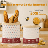 SAC À PAIN EN CIRE D'ABEILLE — 100% COTON BIO — PREMIUM