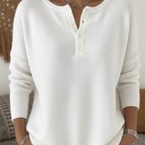 MONICA | PULL TRICOTÉ CLASSIQUE BOUTONNÉ