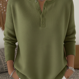 MONICA | PULL TRICOTÉ CLASSIQUE BOUTONNÉ