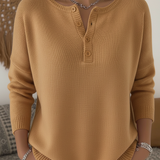 MONICA | PULL TRICOTÉ CLASSIQUE BOUTONNÉ