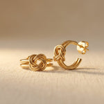 Vintage Boho Double Hoop Knotted Earrings