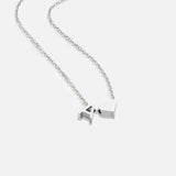 Forever Love & Letter Necklace - Silver