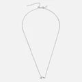 Forever Love & Letter Necklace - Silver