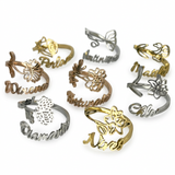 BAGUE PRÉNOM & FLEUR DE NAISSANCE