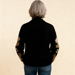 AVA | PULL TRICOTÉ FLEURI VINTAGE