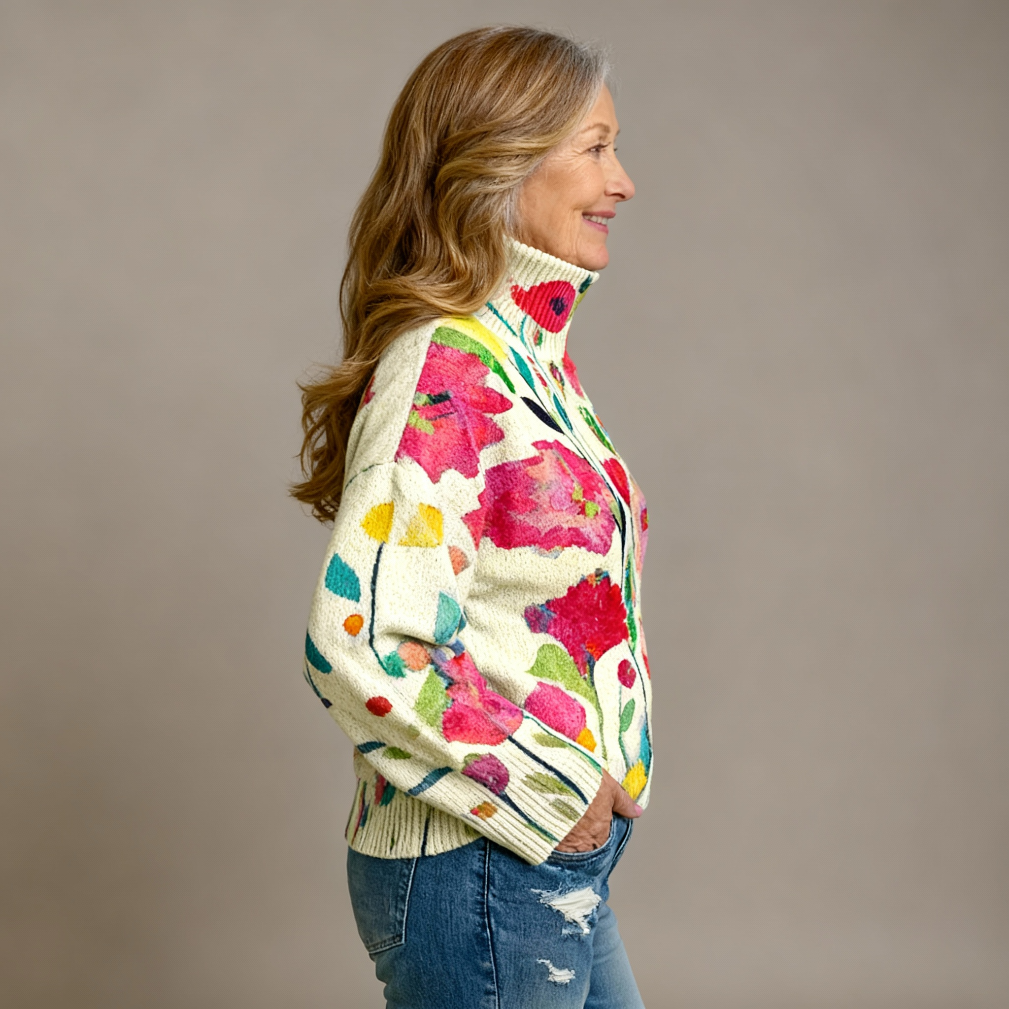EMMA | PULL COL ROULÉ VINTAGE DOUILLET