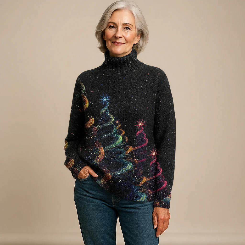 ELLA | PULL COL ROULÉ TRICOTÉ DE NOËL