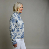 MAISIE | PULL COL ROULÉ TRICOTÉ FLEURI