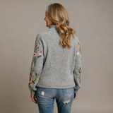 FREYA | PULL TRICOTÉ FLEURI VINTAGE