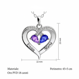 COLLIER AMOUR ÉTERNEL - GRAVURE + PIERRE DE NAISSANCE