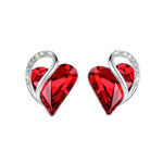 Boucles d'Oreilles Infini Cœur Rubis