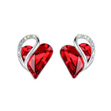 Boucles d'Oreilles Infini Cœur Rubis