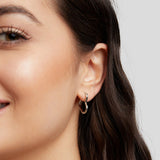 Heart Silver Hoops