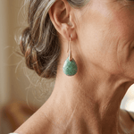 Elegant Natural Stone Amazonite Teardrop Earrings