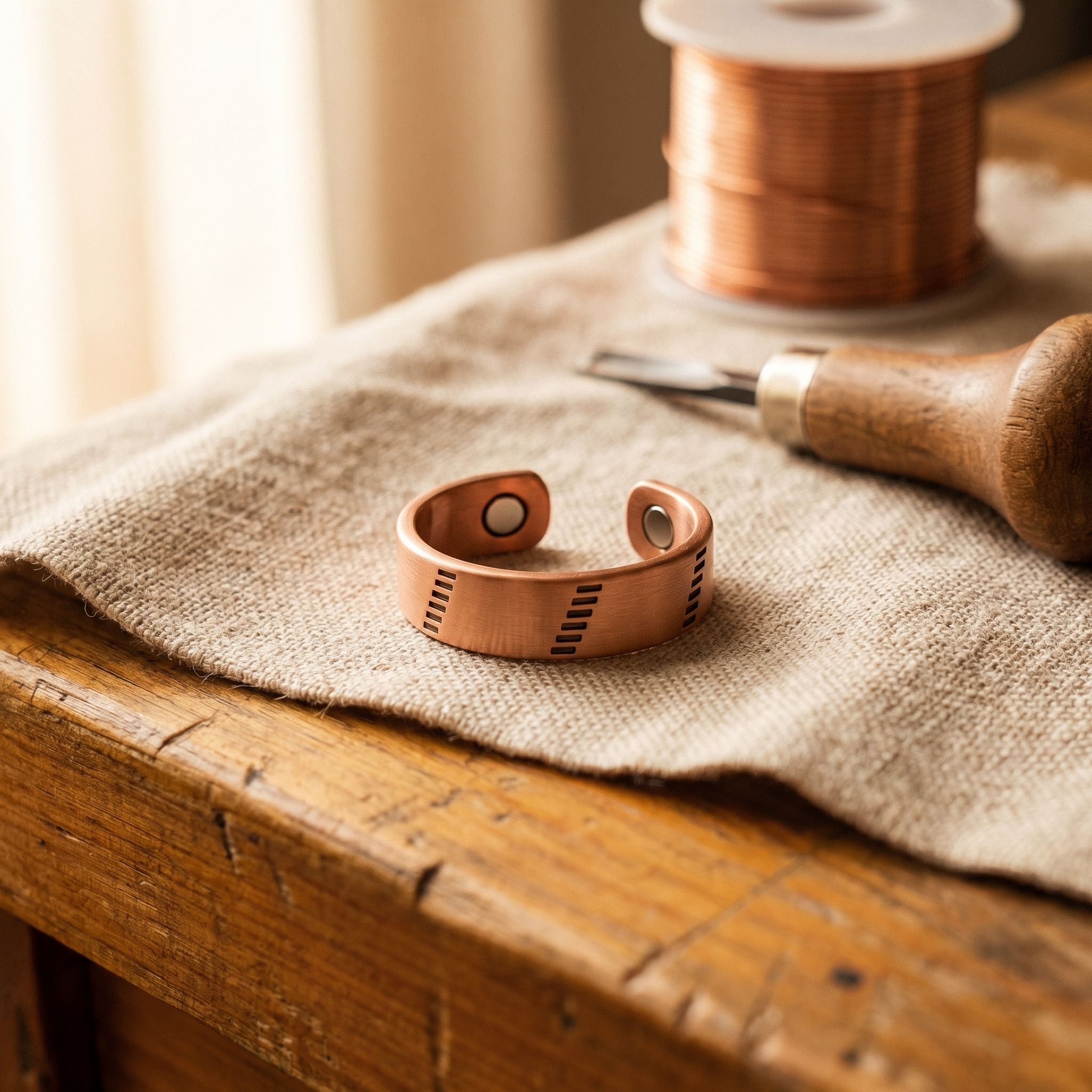 BAGUE EN CUIVRE HEARTH