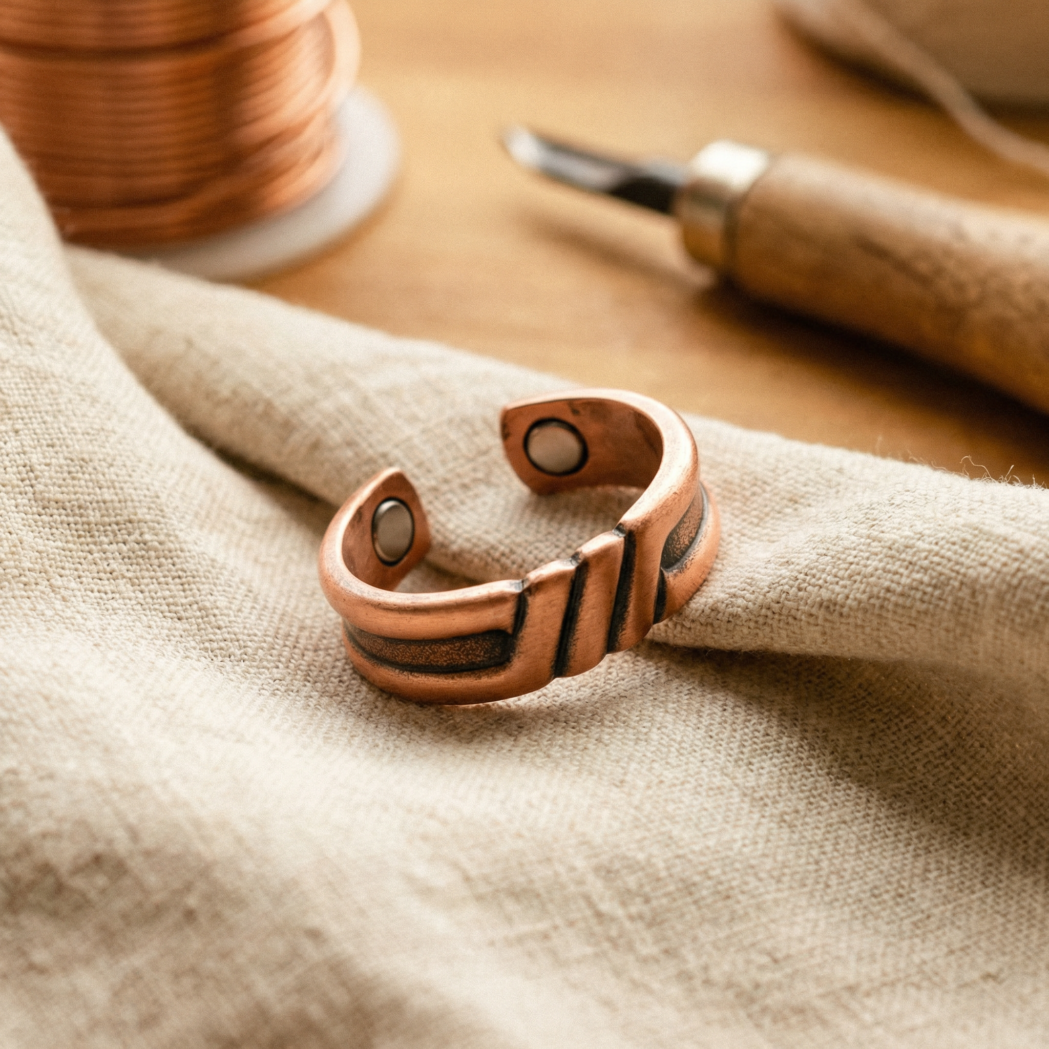 BAGUE EN CUIVRE PEAT