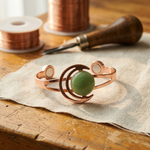 BRACELET EN CUIVRE SPHÈRE VERT