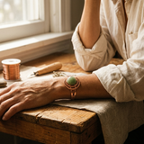 BRACELET EN CUIVRE SPHÈRE VERT