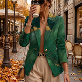 Silvia™ | Blazer in Marmo Verde Smeraldo