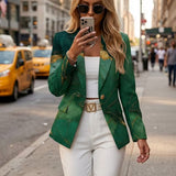 Silvia™ | Blazer in Marmo Verde Smeraldo