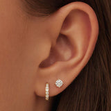 Dara Brillane Stone Earrings Set | Gold