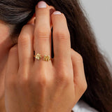 BAGUE INITIALE ANIMAL PERSONNALISÉE