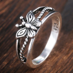 BAGUE VINTAGE PAPILLON ARGENT