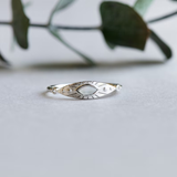 BAGUE VINTAGE BLANC PIERRE