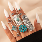 BAGUE VINTAGE TURQUOISE ARGENT LOT