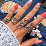 BAGUE VINTAGE NATURE ARGENT LOT