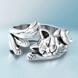 BAGUE VINTAGE RÉGLABLE ARGENT CHATON