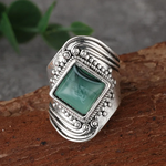 BAGUE VINTAGE VERT PIERRE