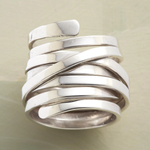 BAGUE VINTAGE ÉPAIS ARGENT