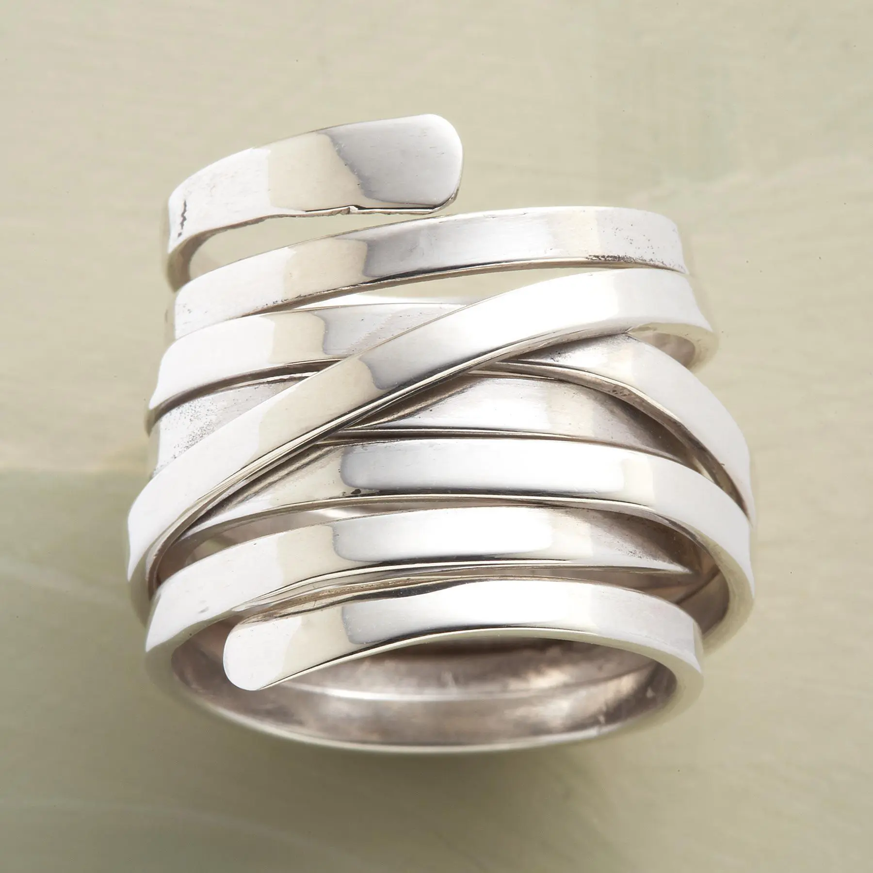 BAGUE VINTAGE ÉPAIS ARGENT